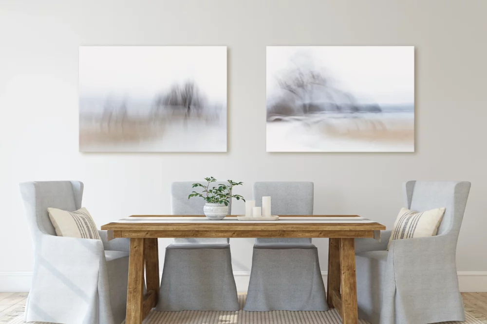 Kunst im Wohnzimmer und Wandbilder für Schlaf- und Esszimmer