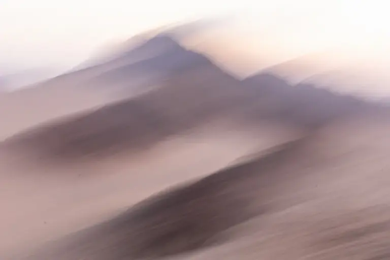 Sandstorm in the Naukluft Mountains: Violet Light – ICM Photo Art: Earth, Spirit, Wind by Marion Rockstroh-Kruft